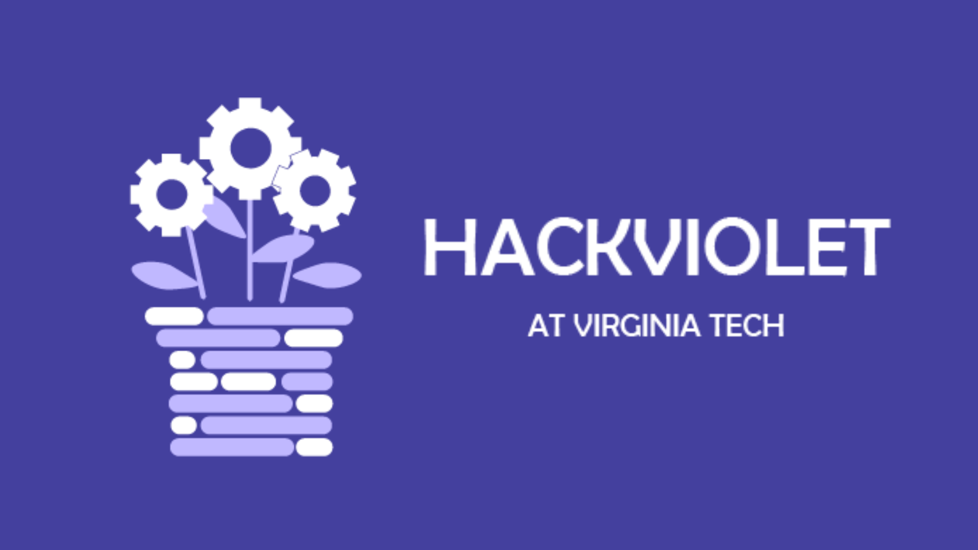 The HackViolet Logo on a dark-purple background.