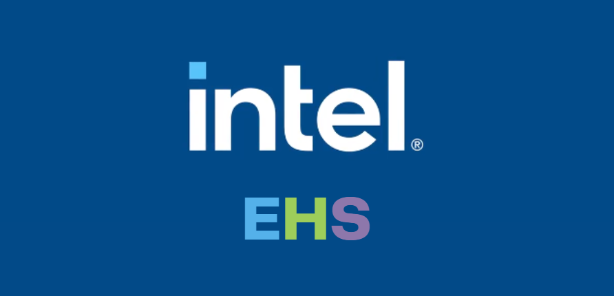 The Intel Corporation logo with the acronym EHS on the bottom.